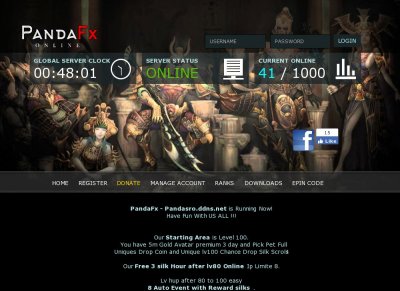 PandaFx website screenshot