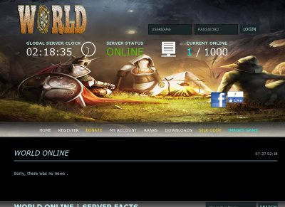 World Online SilkroadCap80 website screenshot