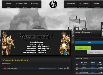 AncientOnline | Cap 110 | PVE |10x EXP | Silk/h ONLINE.